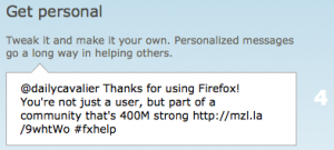 Personal reply